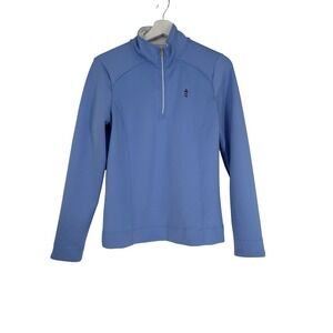 Fairway & Greene Pullover Ladies Medium Blue Quarter-Zip Lighthouse Golf Top